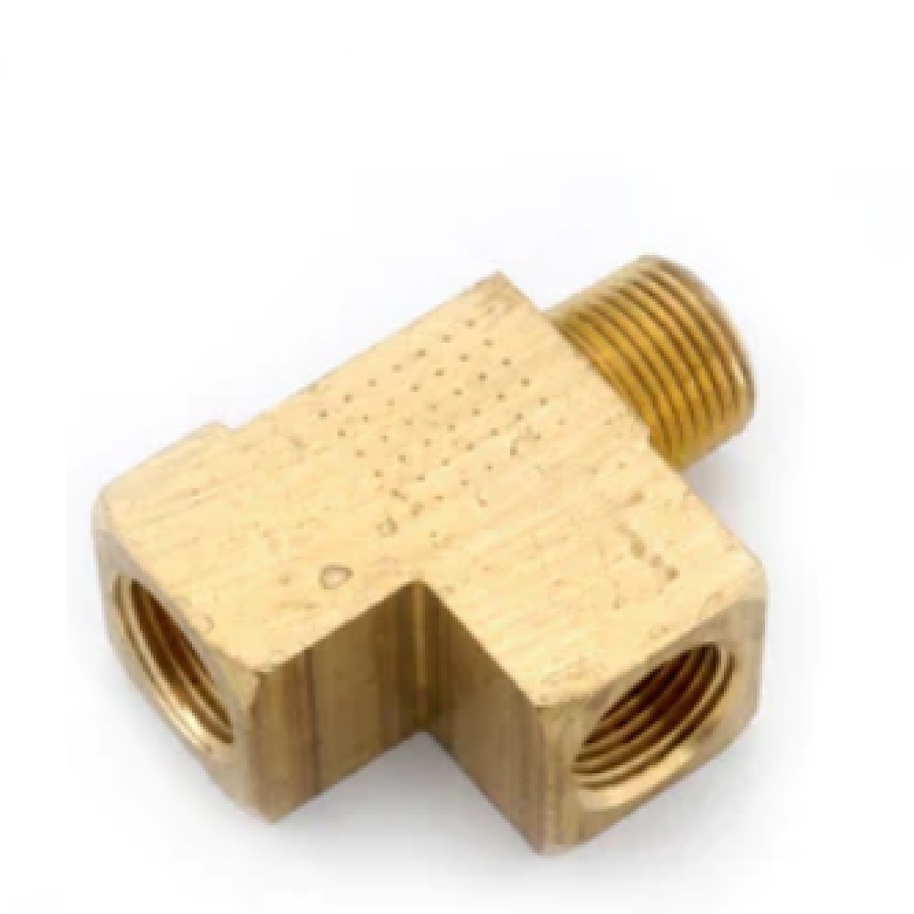 127A-B ANDERSON BRASS FITTING<BR>1/4" NPT MALE/FEMALE STREET TEE